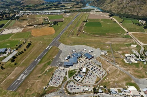 Aerial shot of ZQN airport